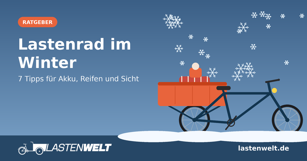 Lastenrad im Winter – 7 Tipps für Akku, Reifen und Sicht